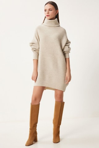 Vestido-camisola - Bege