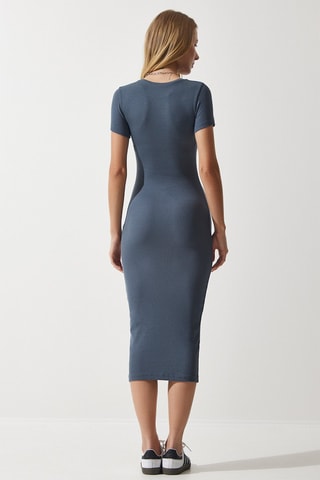 Vestido justo - Antracite