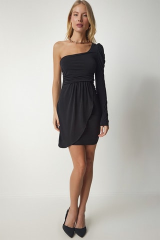 Vestido assimétrico - Preto