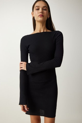 Vestido justo - Preto