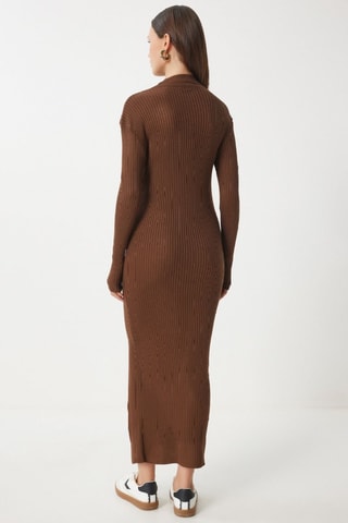 Vestido-camisola - Castanho