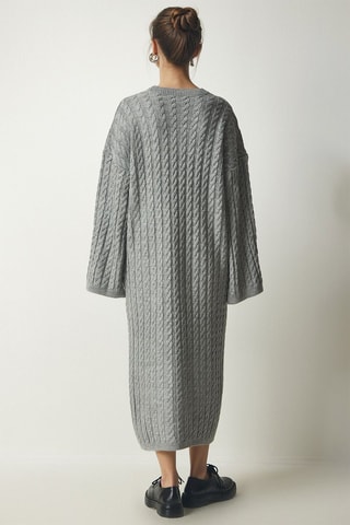 Vestido-camisola - Cinzento