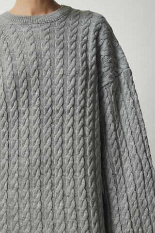 Vestido-camisola - Cinzento