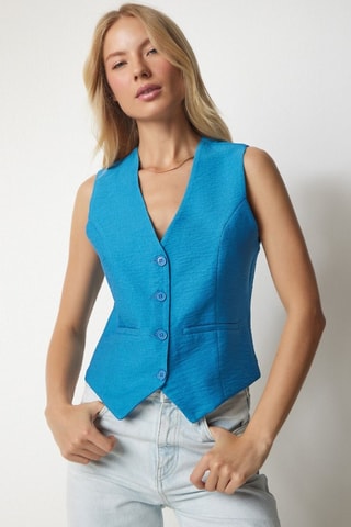 Gilet de costume - Turquoise