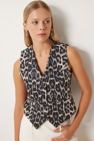 Gilet de costume - Noir et gris