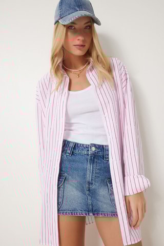 Camisa - Branco e rosa