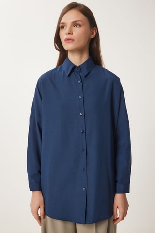 Camisa oversize - Azul