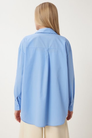Sobrecamisa oversize - Azul-celeste
