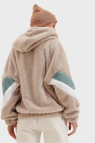 Sweat oversize com capuz - Bege