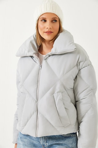 Doudoune oversize - Gris clair