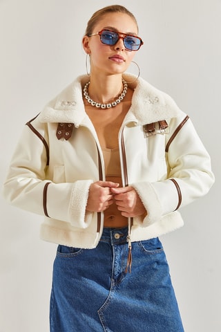 Blouson aviateur regular - Blanc