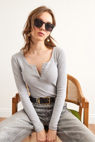 Top slim - Cinzento