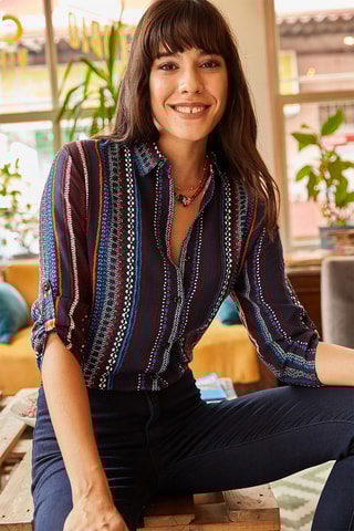 Camisa relaxed - Azul