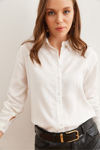 Camisa regular - Branco