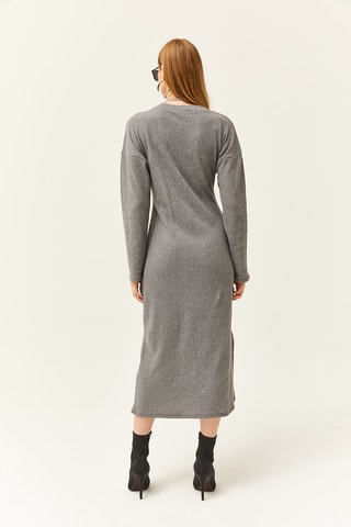 Vestido-camisola - Cinzento