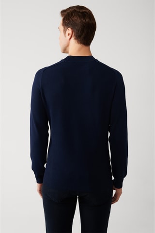 Camisola regular - Azul-marinho