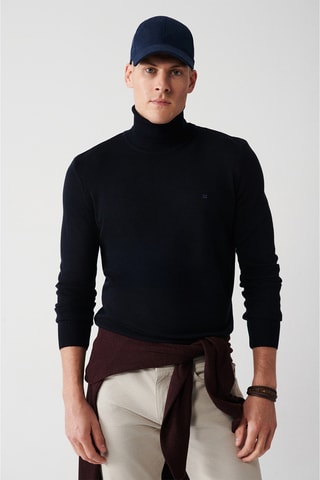 Camisola regular - Azul-marinho