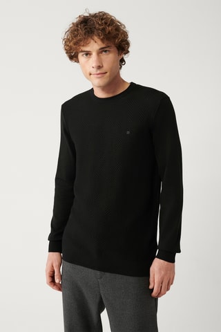 Camisola regular - Preto