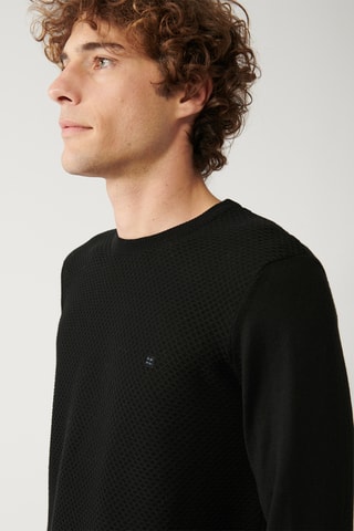 Camisola regular - Preto