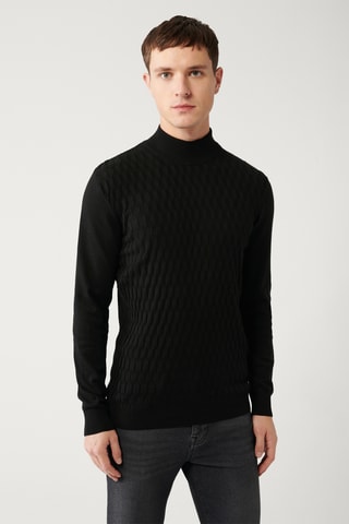 Camisola regular - Preto