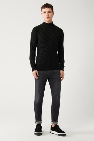 Camisola regular - Preto