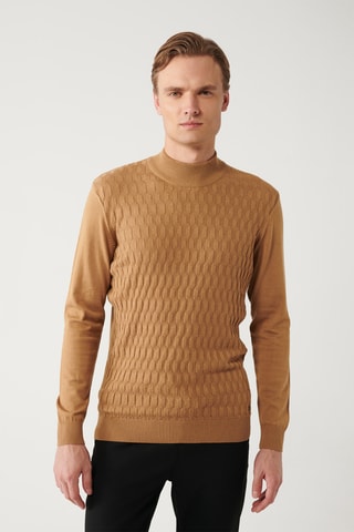 Camisola regular - Camel