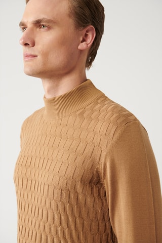 Camisola regular - Camel