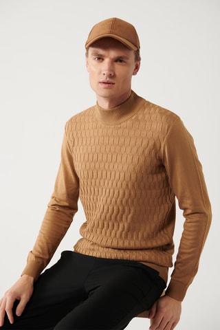 Camisola regular - Camel