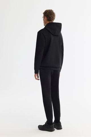 Sweat regular com capuz - Preto