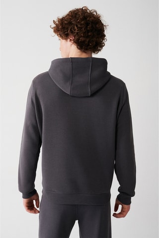 Sweat regular com capuz - Antracite