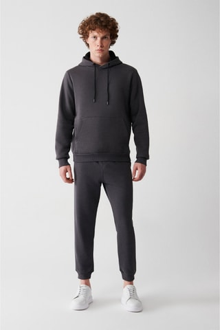 Sweat regular com capuz - Antracite