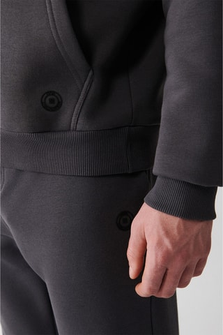 Sweat regular com capuz - Antracite