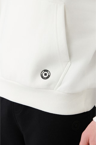 Sweat regular com capuz - Branco