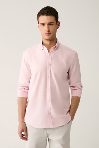 Camisa regular - Rosa