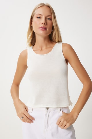 Blusa regular e camisola de alças - Preto e branco