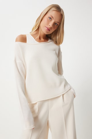 Blusa regular e camisola de alças - Cru