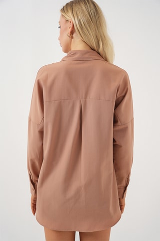 Camisa oversize - Camel