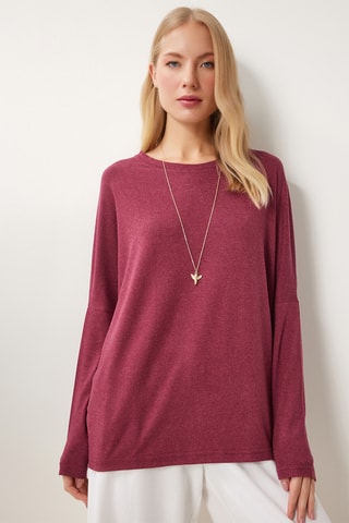 Blusa regular - Bordô
