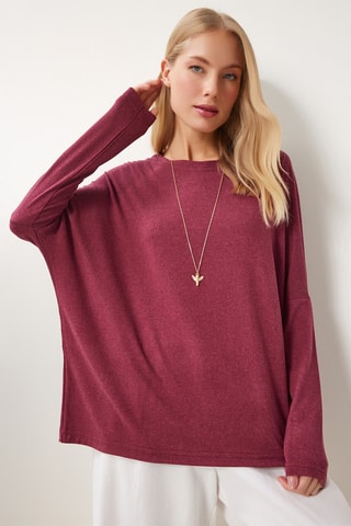 Blusa regular - Bordô