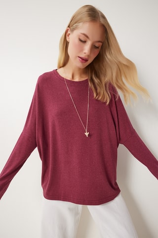 Blusa regular - Bordô