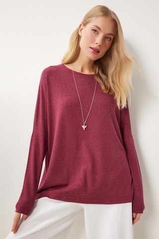 Blusa regular - Bordô