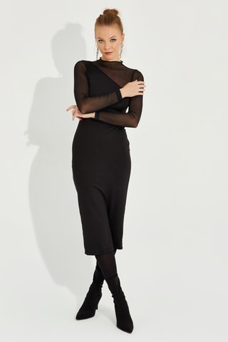 Vestido midi - Preto