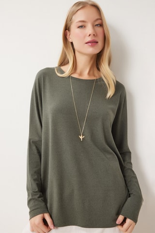 Blusa regular - Caqui