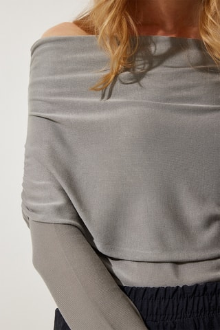 Blusa regular - Cinzento