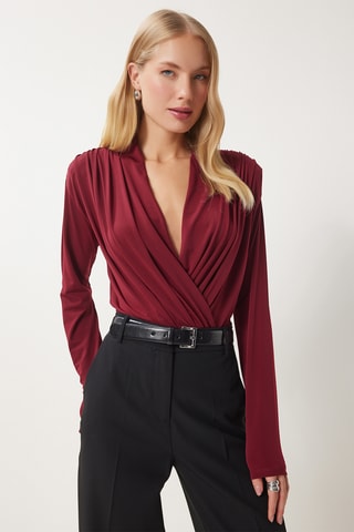 Blusa regular - Bordô