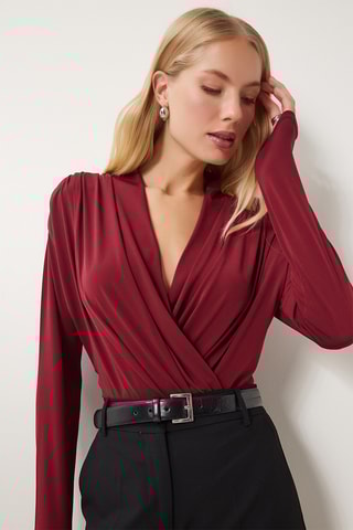 Blusa regular - Bordô