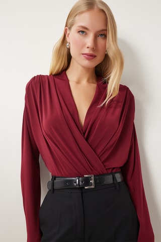 Blusa regular - Bordô