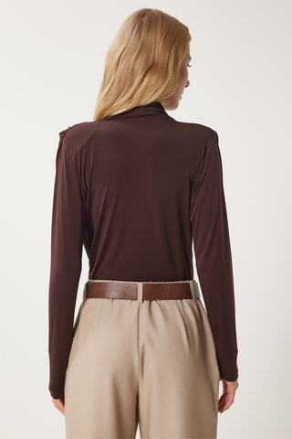 Blusa regular - Castanho