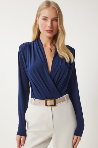 Blusa regular - Azul marinho
