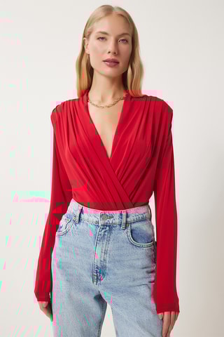 Blusa regular - Vermelho